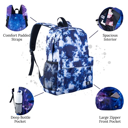 Fenrici Tie Dye Backpack, Kids’ Backpack for Boys, Girls, School Bag with Padded Laptop Compartment, Tie Dye Print