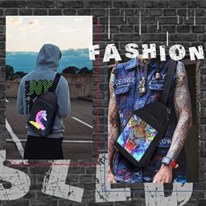 Tesinll DIY Fashion Chest Bag With LED Full-Color Screen,Casual Daypack Backpacks,Fanny Pack,Crossbody Bags for Men.