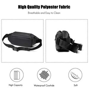 FANDARE Sling Chest Bag Lightweight Shoulder Crossbody Backpack Men Business Casual Daypacks for Outdoor Travel Work Hiking Running Indoor Activities Waterproof Polyester Black