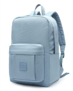 hotstyle 599s simple backpack, classic bookbag with multi pockets, durable for school & travel, dark pastel blue