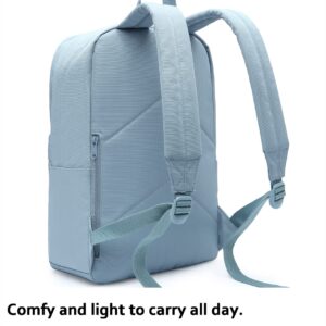 HotStyle 599s Simple Backpack, Classic Bookbag with Multi Pockets, Durable for School & Travel, Dark Pastel Blue