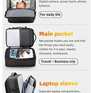 Laptop Backpack,Mark Ryden 17.3 inch Carry-on Business Backpack Men, Laptop bag with USB Charging Port, Waterproof,Hand Luggage Backpack For Men(Expandable 26L-40L)