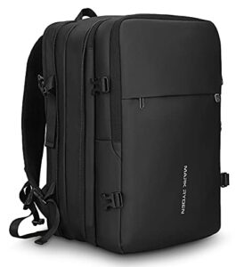 mark ryden anti-theft laptop backpack, business backpack, waterproof travel backpack, fits 15.6 inch laptop for men, with usb charger, black, 17.3, black, 17.3
