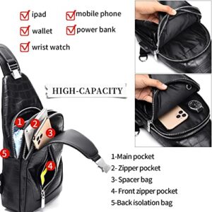 FSD.WG sling Backpack for Men Chest Bag Crossbody Shoulder Bags Travel Bag Purse for Men with Water Resistant