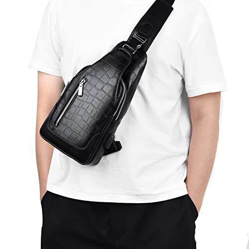 FSD.WG sling Backpack for Men Chest Bag Crossbody Shoulder Bags Travel Bag Purse for Men with Water Resistant