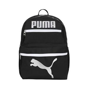 puma unisex child meridian backpacks, black/metallic, youth size us