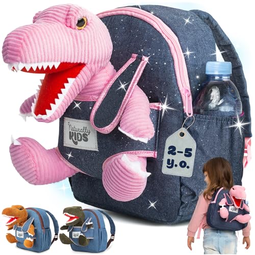 Pink Dinosaur Toys Girls, Dinosaur Toys for Kids 2-4, Gifts for 3 Year Old Girl Birthday Gift Ideas, Dinosaur Backpack Kids 3-5, Toddler Backpacks Girls 2-4, Toddler Girl Toys 3 Year Old Girls