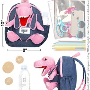 Pink Dinosaur Toys Girls, Dinosaur Toys for Kids 2-4, Gifts for 3 Year Old Girl Birthday Gift Ideas, Dinosaur Backpack Kids 3-5, Toddler Backpacks Girls 2-4, Toddler Girl Toys 3 Year Old Girls