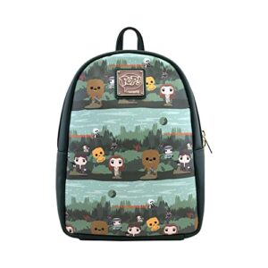 loungefly: star wars - hans solo and princess leia in endor forrest, mini backpack, amazon exclusive, multicolor, (stbk0237)