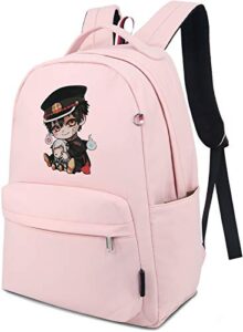 roffatide anime toilet bound hanako kun backpack yugi amane backpack lightweight nylon backpack printed schoolbag daypack pink