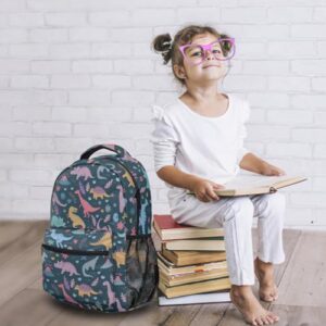 Giwawa Colorful Dinosaur Bookbag Cute Flowers Plants Schoolbag Laptop Fashion Roomy Backpack Travel Hiking Daypack for Teens Kids One Size