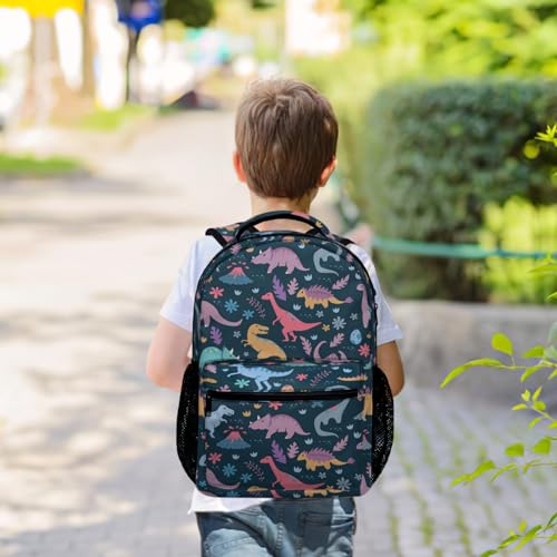 Giwawa Colorful Dinosaur Bookbag Cute Flowers Plants Schoolbag Laptop Fashion Roomy Backpack Travel Hiking Daypack for Teens Kids One Size