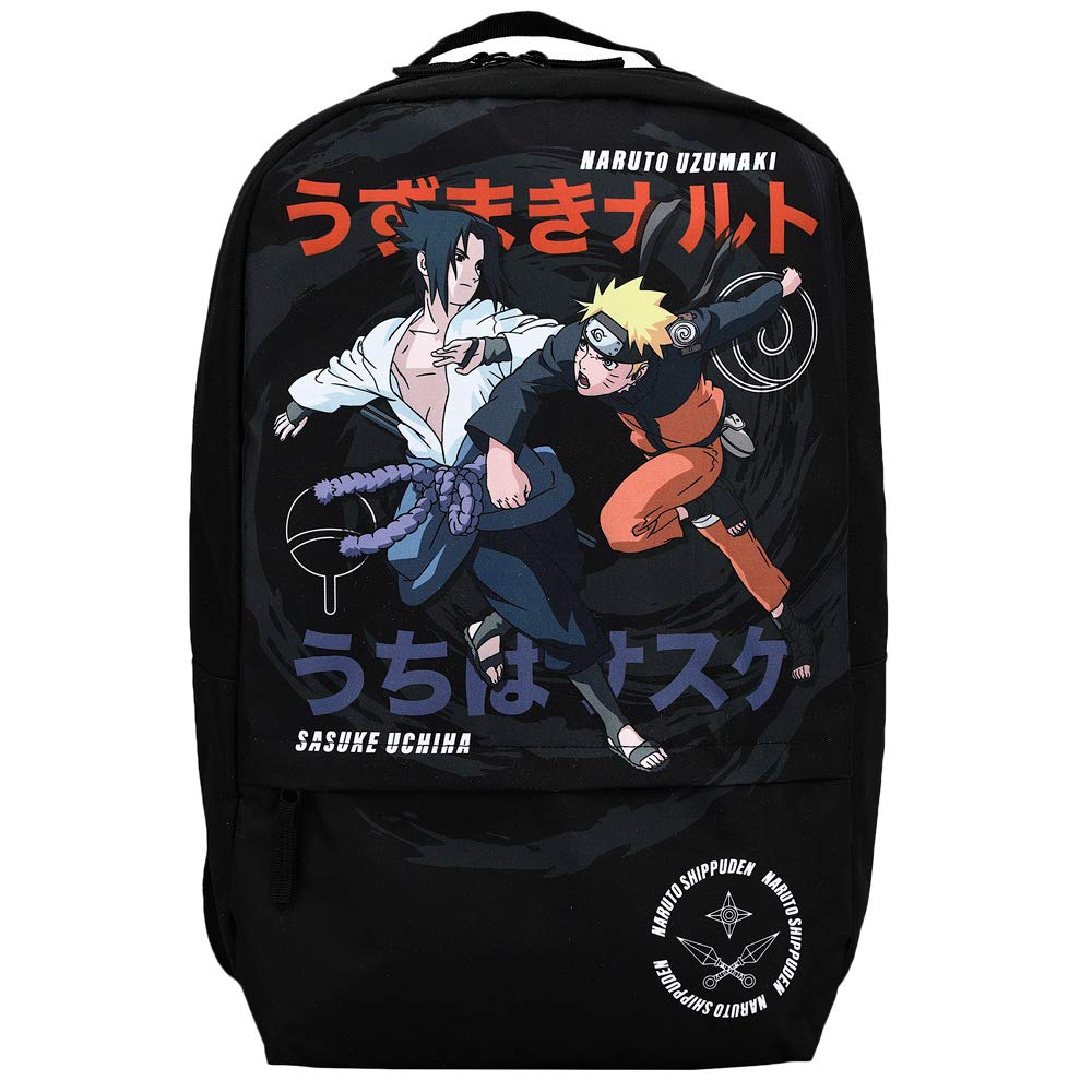 Bioworld Naruto Anime Cartoon Naruto & Sasuke Character Backpack