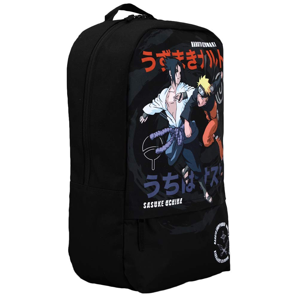 Bioworld Naruto Anime Cartoon Naruto & Sasuke Character Backpack