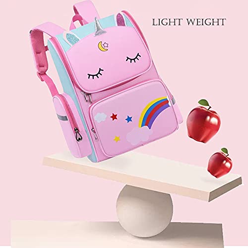 HT HONOR . TRUST Girls Backpack 16inch for 5 6 7 8 years old Backpacks Kids Elementary School Bag for Girls Pink Children BookBag