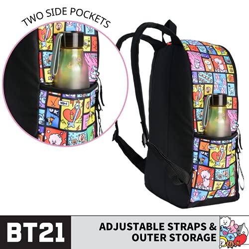 BT21 LINE FRIENDS Laptop Backpack, Computer Travel Bag, Multi, Standard