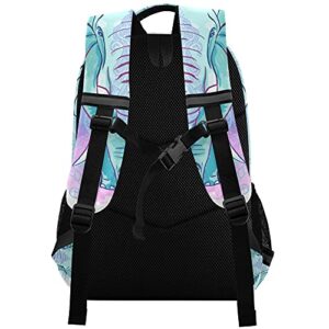 ALAZA Watercolor Elephant Backpack Purse for Women Men Personalized Laptop Notebook Tablet School Bag Stylish Casual Daypack, 13 14 15.6 inch