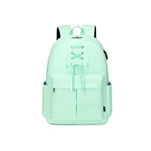 wadirum cute backpack for women fashion bow decoration schoolbag for girl green