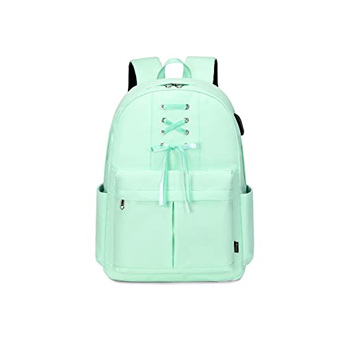 Wadirum Cute Backpack for Women Fashion Bow Decoration Schoolbag for Girl Green