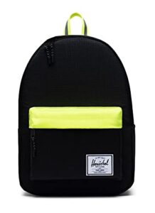 herschel supply co. classic x-large black enzyme ripstop/black/safety yellow one size