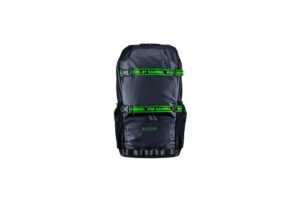 razer scout 16" gaming laptop backpack: lightweight travel carry on computer bag - water resistant - fits 16 inch notebook - black