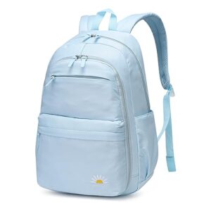 caran·y kids' backpacks multipurpose, waterproof,spacious lightweight school bookbag for 15.6-inch laptop,bottle side pockets and suitable for ages 6 and up girl boy toddler backpack（aqua blue）