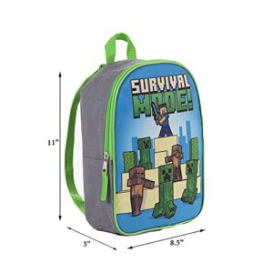 RALME Mine Craft “Survival Mode” Mini Backpack for Kids & Toddlers, 11 inch, Boy or Girl Small Backpack