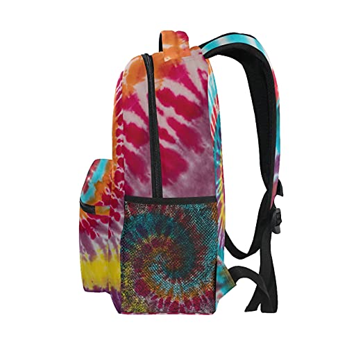 ALAZA Colorful Tie Dye Traditional Swirl School Bag Travel Knapsack Bags for Primary Junior High School
