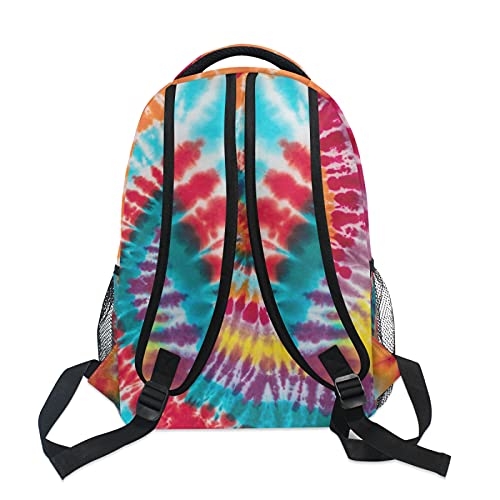 ALAZA Colorful Tie Dye Traditional Swirl School Bag Travel Knapsack Bags for Primary Junior High School