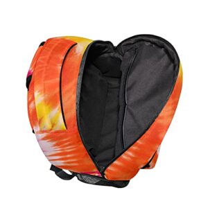 ALAZA Red Orange Yellow Tie Dye Abstract Swirl Travel Laptop Backpack Durable College School Backpack