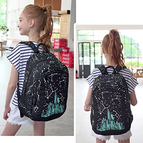 UNIKER Constellation School Backpack for Teen Girls,Space Backpack Boys,Schoolbag for Preteen,Bookbag for Middle School,16.5 Inch Laptop Backpack for 14 Inch Laptop