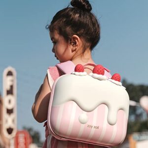 Zoy zoii Kids Backpack for Girl, Cute Cream Cake Bag Gift for Toddler, Mini Travel Preschool kindergarten Bag for Ages 3-6