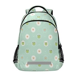 tatenale frog backpack for elementary school for boy girls age 6-12,school bag padded straps with buckle, easy to carry for school,travel and camping