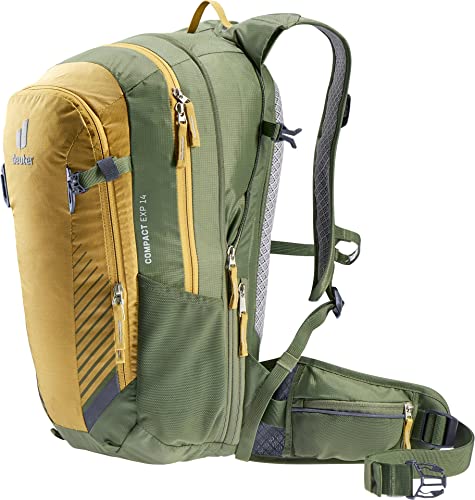 Deuter Compact EXP 14 Biking Backpack with Hydration System - Caramel-Khaki