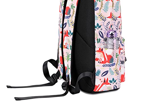 Wadirum Stylish Women Backpack Purse Cute Girl Laptop Schoolbag Fox