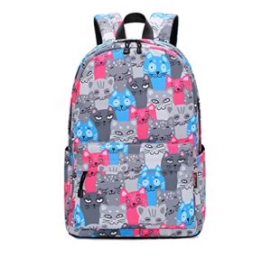 wadirum girl casual laptop backpack lightweight bookbag for women cat