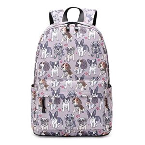 Wadirum Children Cute School Bookbag Lightweight Backpack for Kids Dog