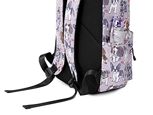 Wadirum Children Cute School Bookbag Lightweight Backpack for Kids Dog