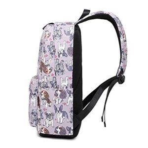 Wadirum Children Cute School Bookbag Lightweight Backpack for Kids Dog