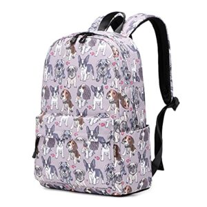 Wadirum Children Cute School Bookbag Lightweight Backpack for Kids Dog