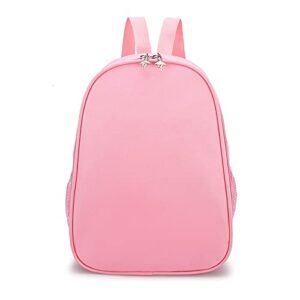yitengteng ballerina bag,nylon dance backpack bag for girls,simple and large-capacity children's bag (pink)