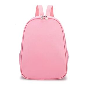 Yitengteng Ballerina Bag,Nylon Dance Backpack Bag for Girls,Simple and Large-capacity Children's Bag (Pink)