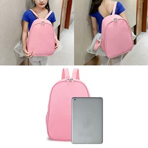 Yitengteng Ballerina Bag,Nylon Dance Backpack Bag for Girls,Simple and Large-capacity Children's Bag (Pink)