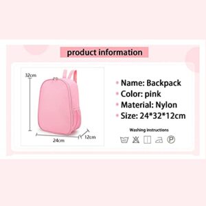 Yitengteng Ballerina Bag,Nylon Dance Backpack Bag for Girls,Simple and Large-capacity Children's Bag (Pink)