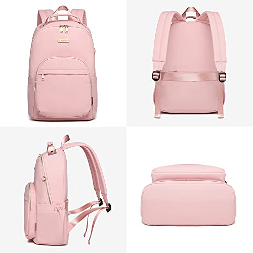 ALLYOUGER School Backpacks Schoolbag Water Resistant for Girls(PINK1)