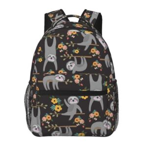 Granbey Sloth Backpacks Sloths Dream Bookbag Animal Boys Bookbags Girls Flower Book Bag One Size