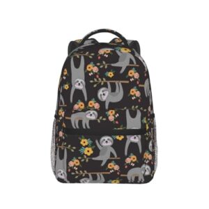 Granbey Sloth Backpacks Sloths Dream Bookbag Animal Boys Bookbags Girls Flower Book Bag One Size