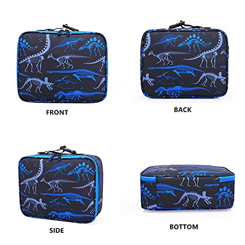 NICE CHOICE Preschool Backpack Kindergarten Elementary School Toddler Backpacks With Lunch Bag Pencil Case Set for Boys and Girls (Blue Dinosaur)