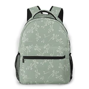 hjbjkbksda sage green school backpack,15.6 inch laptop backpack for business college travel