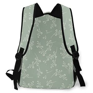 HJBJKBKSDA Sage Green School Backpack,15.6 Inch Laptop Backpack For Business College Travel